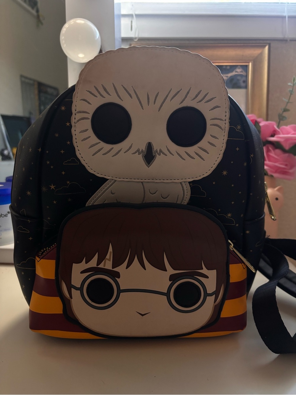 Loungefly Kids Owl and Character Mini Backpack - Black/Brown/Yellow